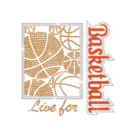 ISS Live for Basketball Rhinestone Decal