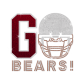 ISS G Bears Football Rhinestone Decal