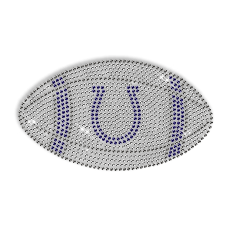 Rhinestone Crystal Iron on Football Motif