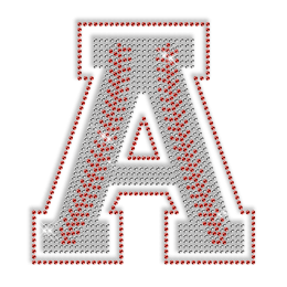 Baseball Detailed Iron on Letter Motif for Clothes