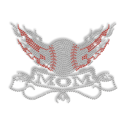 Rhinestone Baseball Mom Design Custom Transfer