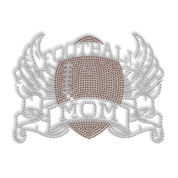 Dazzling Football Mom Hotfix Crystal Pattern for Tee Shirt