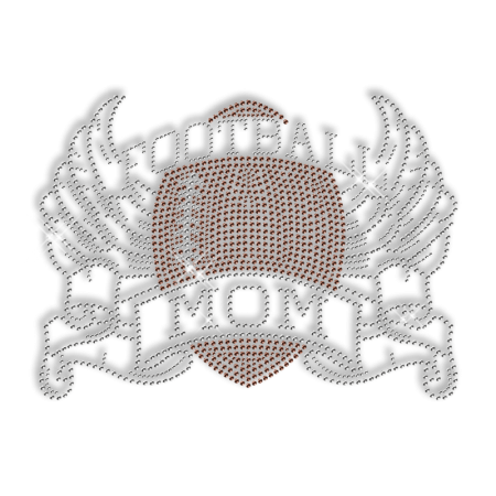 Dazzling Football Mom Hotfix Crystal Pattern for Tee Shirt