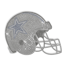 Rhinestud Hotfix Helmet Sports Motif Design