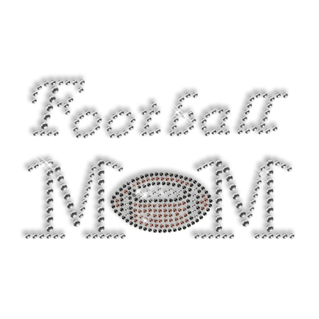 Bling Diamante Football Mom Transfer for Tee Shirt