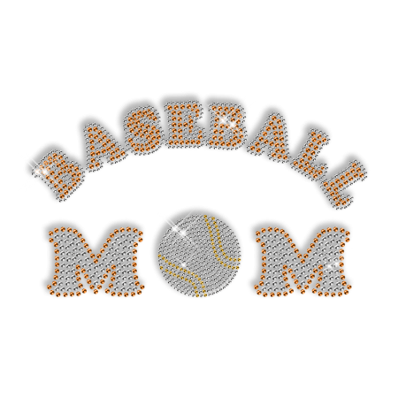 Crystal Baseball Mom Hotfix Transfer Pattern