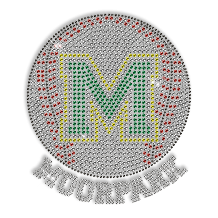 Custom Cool Sparkling Moorpark Baseball Diamante Iron on Transfer Design for Shirts