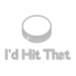 Crystal I\'d Hit That Rhinestone Hockey Iron on Design