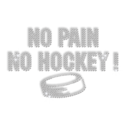 Custom Words of No Pain No Hockey Iron Crystal Motif