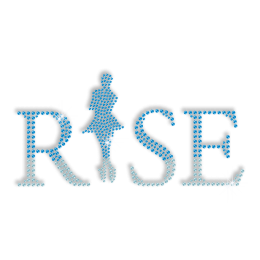 Twinkling Blue Ice Skating Hotfix Rhinestone Transfer