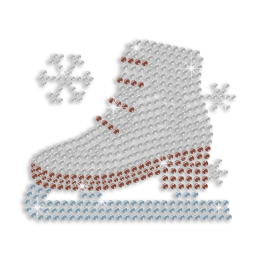 Shining Skating Shoes Hotfix Sequin Design for Garments