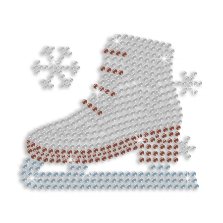 Shining Skating Shoes Hotfix Sequin Design for Garments