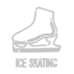 Shining Crystal Ice Skating Shoe Hotfix Rhinestone Design