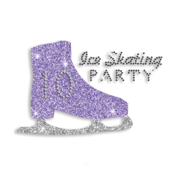 Shining Ice Skating Shoe Hotfix Bling Design