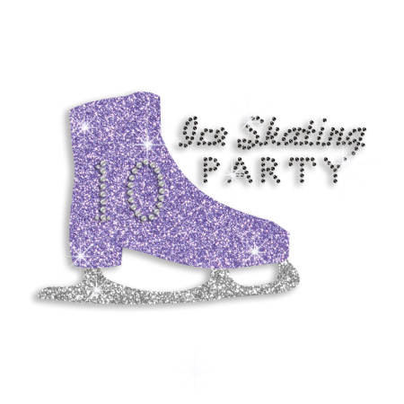 Shining Ice Skating Shoe Hotfix Bling Design