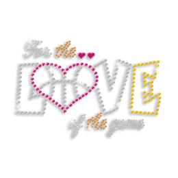 Colorful for the Basketball Love of the Game Iron-on Glitter Rhinestone Transfer