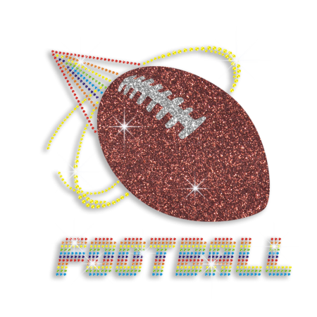 New Designed Football Hotfix Bling Motif