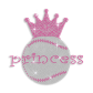 Creative Baseball Princess in Crown Iron on Rhinestone Transfer