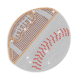 Custom Football Rhinestone Iron on Transfer