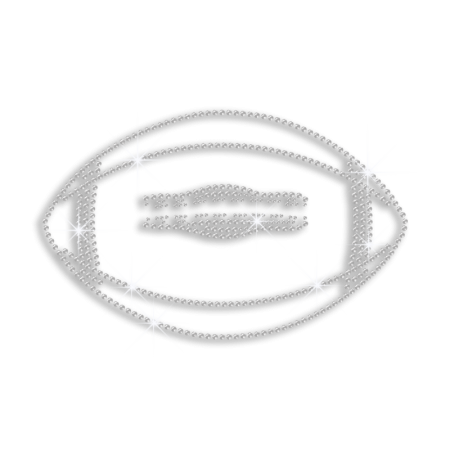 Crystal Custom American Football Iron on Rhinestone Transfer