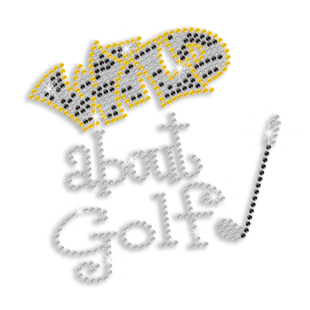 Wild About Golf Rhinestone Iron on Transfer