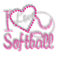 Softball Pink Queen Nailhead Crystal Hotfix Transfer Design