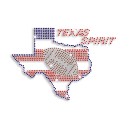 Texas Football Spirit American Flag Rhinestone Iron on Transfer