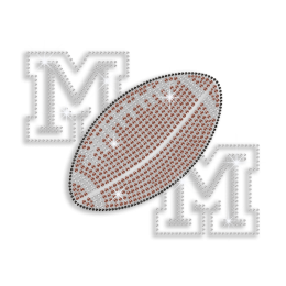 Cool Football Mom Iron-on Hotfix Rhinestone Transfer