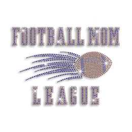 2015 Football Mom League Rhinestone Iron on Transfer