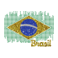 Colorful Brazil Team Logo Iron on Rhinestone Glitter Nailhead Transfer