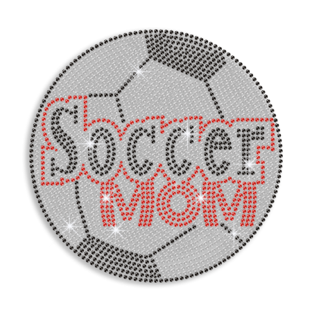 Magic Show Soccer Mom Iron on Rhinestud Rhinestone Transfer
