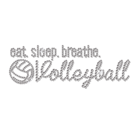 Eat Sleep Breathe & Volleyball Rhinestone Transfer