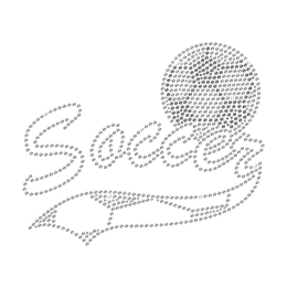 Cool Soccer Iron-on Rhinestone Transfer Design