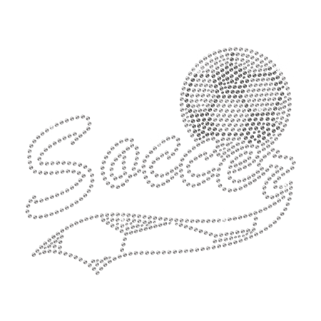 Cool Soccer Iron-on Rhinestone Transfer Design