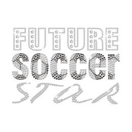 To Be Future Soccer Star Iron-on Rhinestone Transfer