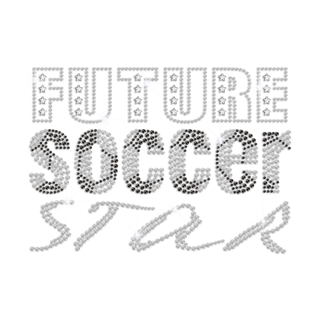 To Be Future Soccer Star Iron-on Rhinestone Transfer