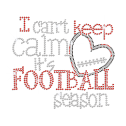 Exciting Football Season Iron-on Rhinestone Transfer