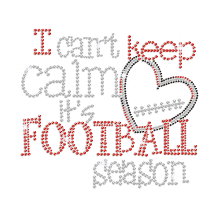 Exciting Football Season Iron-on Rhinestone Transfer