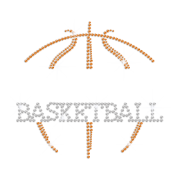 Cool Basketball Spirit Iron-on Rhinestone Transfer