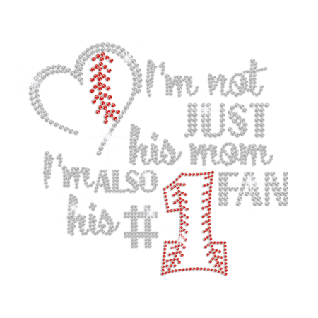 Crystal Son's # 1 Fan Iron on Rhinestone Transfer