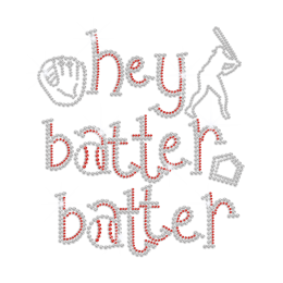 Hey Battar Battar Iron-on Rhinestone Transfer Design