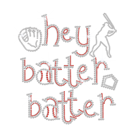 Hey Battar Battar Iron-on Rhinestone Transfer Design