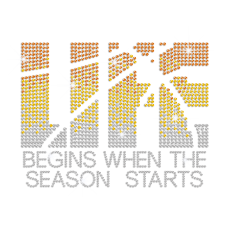 Fantastic Basketball Season Life Iron-on Rhinestone Rhinestud Transfer Motif