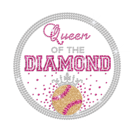 Queen of the Diamond Iron on Rhinestone Transfer Motif