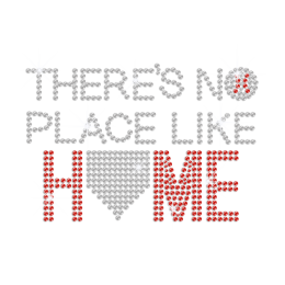 There's No Place like Home Iron on Rhinestone Transfer Decal