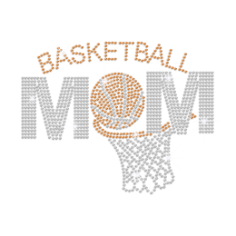 Bling Basketball Mom Rhinestone Iron On