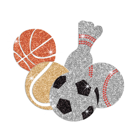 Wholesale Sports Enthusiast Iron on Rhinestone Transfer Motif