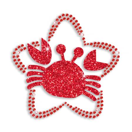 Constellation Cancer Red Hotfix Bling Designs