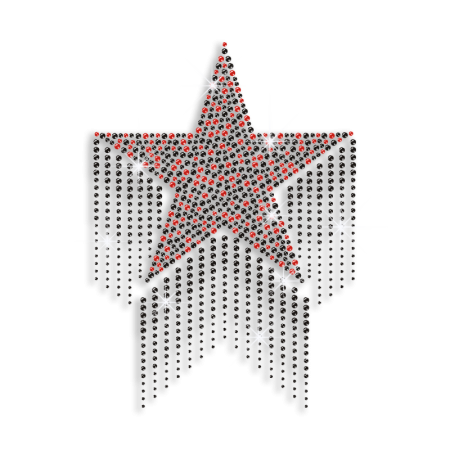 Beautiful Flying Star Iron-on Rhinestone Transfer