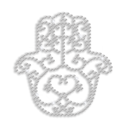 Bling Hamsa Symbol Rhinestone Transfer